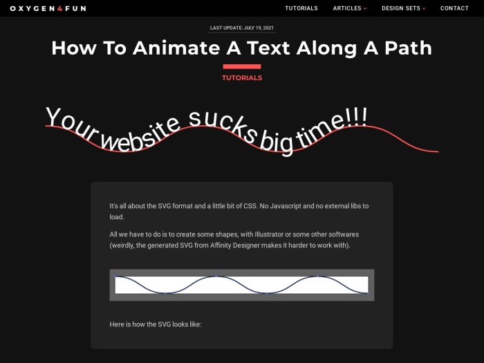 Create text designs along a path