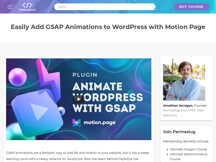 How to easily add GSAP Animations to WordPress with Motion Page - Oxy How To